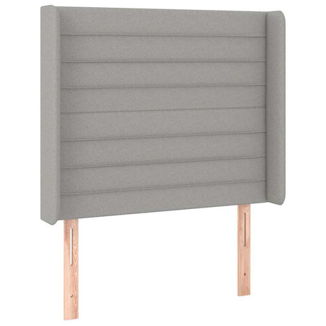 Vidaxl hoofdbord led 93x16x118 128 cm stof lichtgrijs