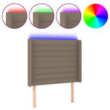 Vidaxl hoofdbord led 103x16x118 128 cm stof taupe