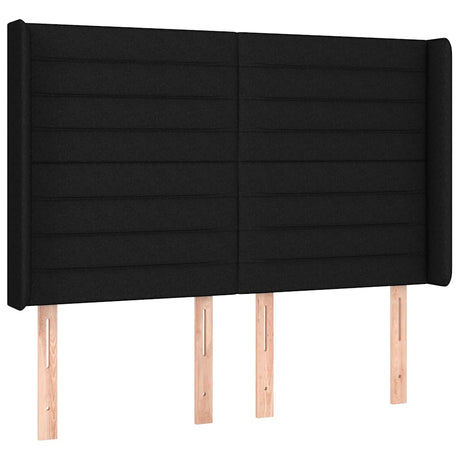 Vidaxl hoofdbord led 147x16x118 128 cm stof zwart