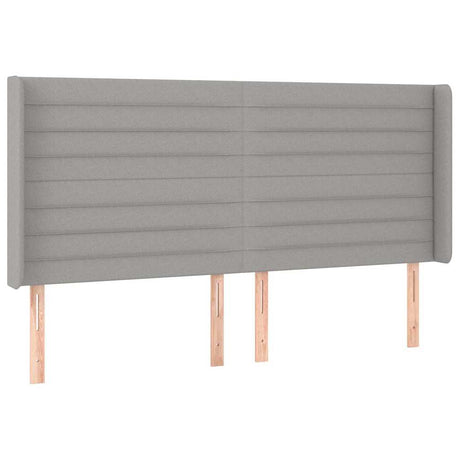 Vidaxl hoofdbord led 163x16x118 128 cm stof lichtgrijs