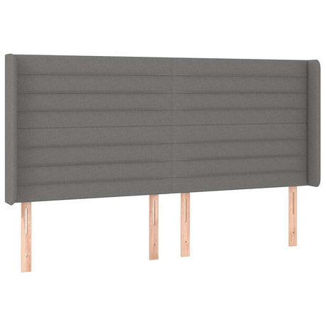 Vidaxl hoofdbord led 183x16x118 128 cm stof donkergrijs