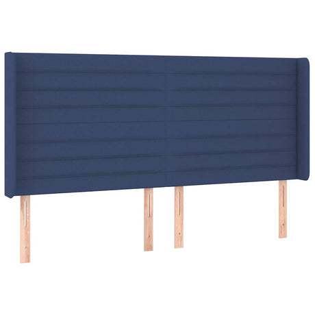 Vidaxl hoofdbord led 203x16x118 128 cm stof blauw