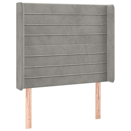 Vidaxl hoofdbord led 83x16x118 128 cm fluweel lichtgrijs