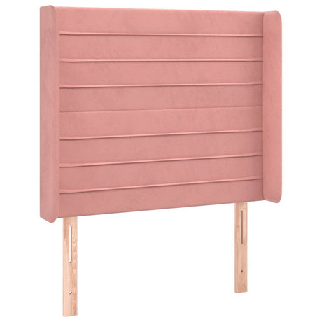 Vidaxl hoofdbord led 93x16x118 128 cm fluweel roze