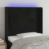 Vidaxl hoofdbord led 103x16x118 128 cm fluweel zwart