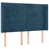 Vidaxl hoofdbord led 147x16x118 128 cm fluweel donkerblauw