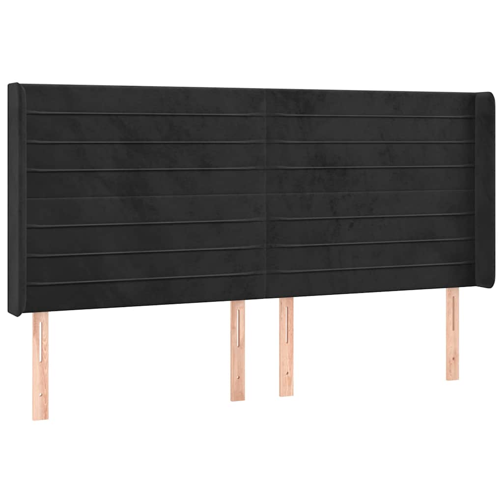 Vidaxl hoofdbord led 183x16x118 128 cm fluweel zwart