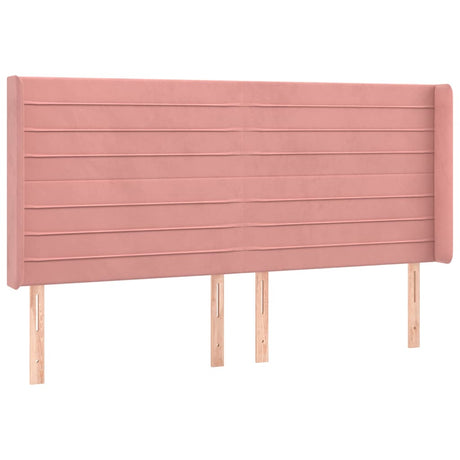 Vidaxl hoofdbord led 183x16x118 128 cm fluweel roze
