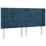 Vidaxl hoofdbord led 203x16x118 128 cm fluweel donkerblauw