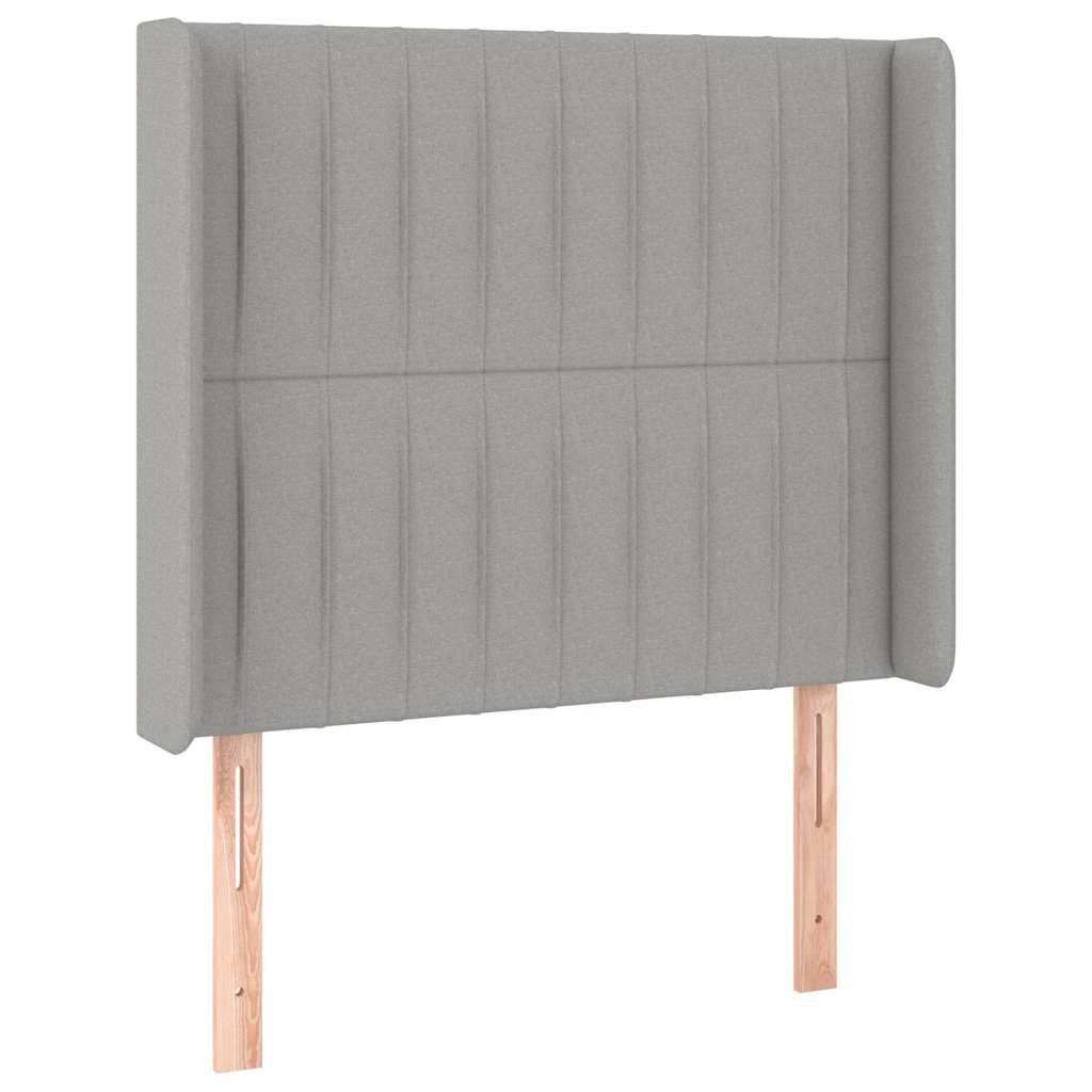 Vidaxl hoofdbord led 103x16x118 128 cm stof lichtgrijs
