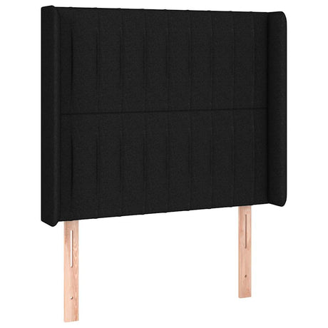 Vidaxl hoofdbord led 103x16x118 128 cm stof zwart
