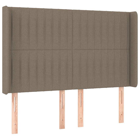 Vidaxl hoofdbord led 147x16x118 128 cm stof taupe