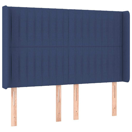 Vidaxl hoofdbord led 147x16x118 128 cm stof blauw