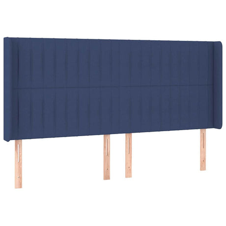 Vidaxl hoofdbord led 163x16x118 128 cm stof blauw
