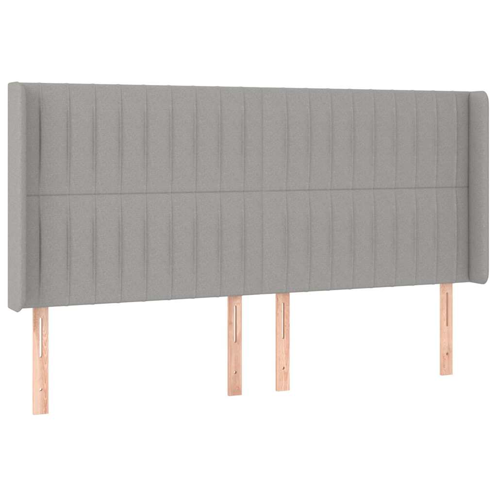 Vidaxl hoofdbord led 183x16x118 128 cm stof lichtgrijs