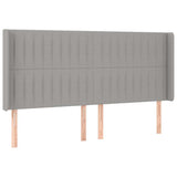 Vidaxl hoofdbord led 183x16x118 128 cm stof lichtgrijs