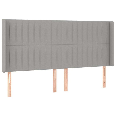 Vidaxl hoofdbord led 183x16x118 128 cm stof lichtgrijs