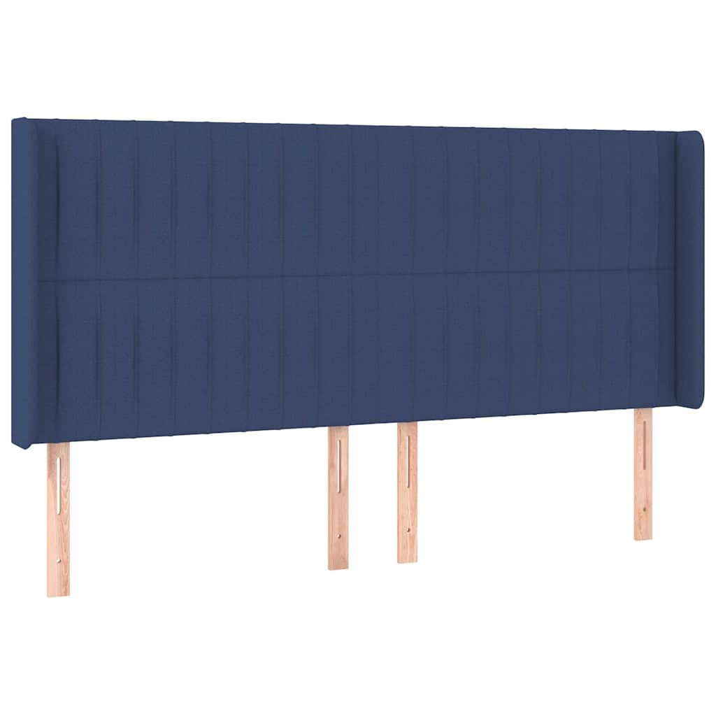 Vidaxl hoofdbord led 183x16x118 128 cm stof blauw