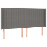Vidaxl hoofdbord led 203x16x118 128 cm stof donkergrijs
