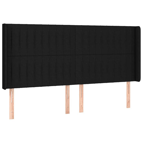 Vidaxl hoofdbord led 203x16x118 128 cm stof zwart