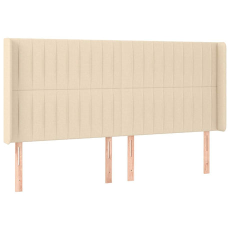 Vidaxl hoofdbord led 203x16x118 128 cm stof crèmekleurig
