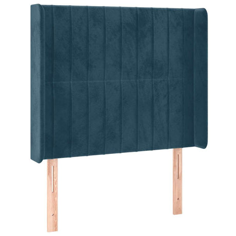 Vidaxl hoofdbord led 93x16x118 128 cm fluweel donkerblauw
