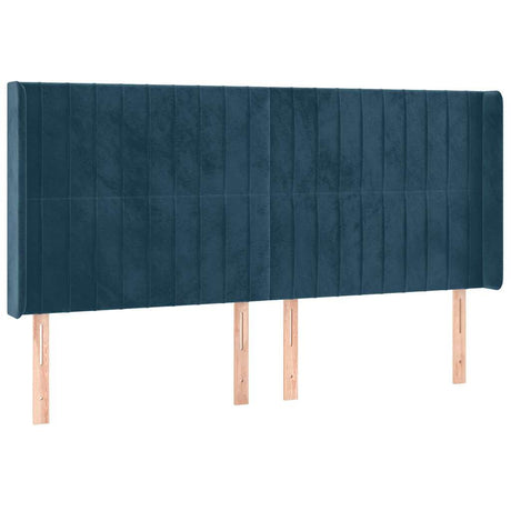 Vidaxl hoofdbord led 163x16x118 128 cm fluweel donkerblauw