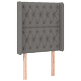 Vidaxl hoofdbord led 83x16x118 128 cm stof donkergrijs