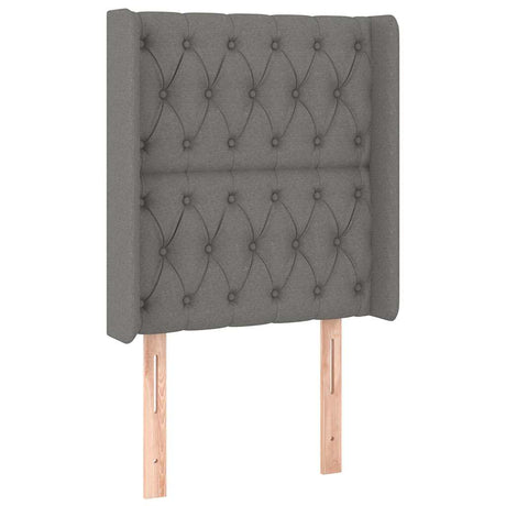 Vidaxl hoofdbord led 83x16x118 128 cm stof donkergrijs