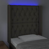 Vidaxl hoofdbord led 83x16x118 128 cm stof taupe