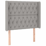 Vidaxl hoofdbord led 103x16x118 128 cm stof lichtgrijs