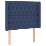 Vidaxl hoofdbord led 103x16x118 128 cm stof blauw