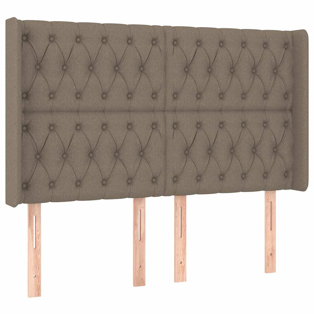 Vidaxl hoofdbord led 163x16x118 128 cm stof taupe