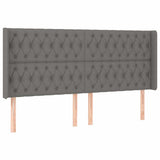 Vidaxl hoofdbord led 203x16x118 128 cm stof donkergrijs