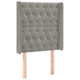 Vidaxl hoofdbord led 83x16x118 128 cm fluweel lichtgrijs