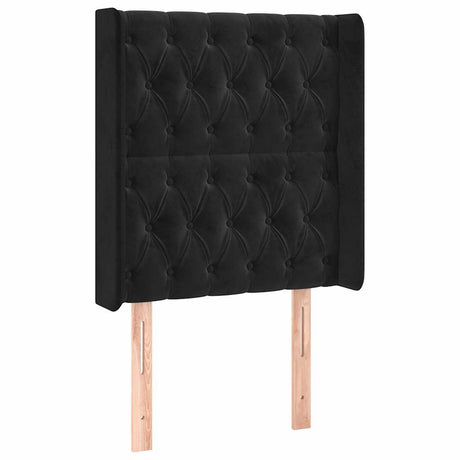 Vidaxl hoofdbord led 83x16x118 128 cm fluweel zwart