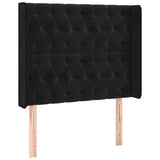 Vidaxl hoofdbord led 103x16x118 128 cm fluweel zwart