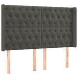 Vidaxl hoofdbord led 147x16x118 128 cm fluweel donkergrijs