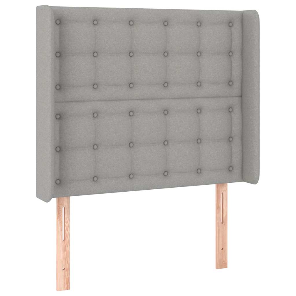 Vidaxl hoofdbord led 83x16x118 128 cm stof lichtgrijs
