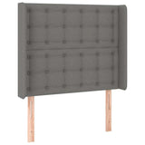 Vidaxl hoofdbord led 83x16x118 128 cm stof donkergrijs