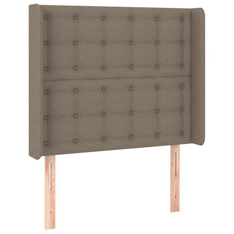 Vidaxl hoofdbord led 103x16x118 128 cm stof taupe