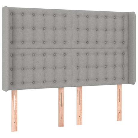 Vidaxl hoofdbord led 147x16x118 128 cm stof lichtgrijs