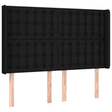 Vidaxl hoofdbord led 147x16x118 128 cm stof zwart