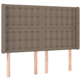 Vidaxl hoofdbord led 147x16x118 128 cm stof taupe