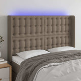 Vidaxl hoofdbord led 147x16x118 128 cm stof taupe