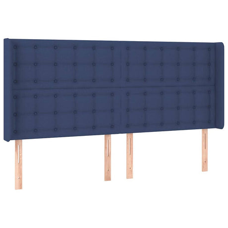 Vidaxl hoofdbord led 183x16x118 128 cm stof blauw
