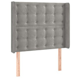 Vidaxl hoofdbord led 93x16x118 128 cm fluweel lichtgrijs