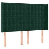 Vidaxl hoofdbord led 147x16x118 128 cm fluweel donkergroen