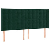 Vidaxl hoofdbord led 163x16x118 128 cm fluweel donkergroen