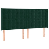 Vidaxl hoofdbord led 203x16x118 128 cm fluweel donkergroen